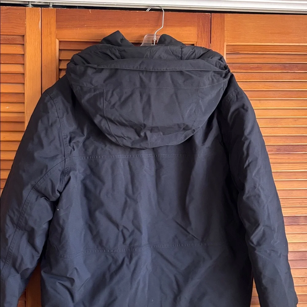 Eddie Bouer Men's Black‎ Removable Hoodie Goose Down Winter Coat Jacket Size L